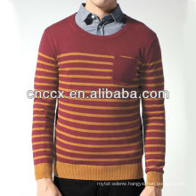 13STC5596 latest design fashion crewneck men sweater pullover
